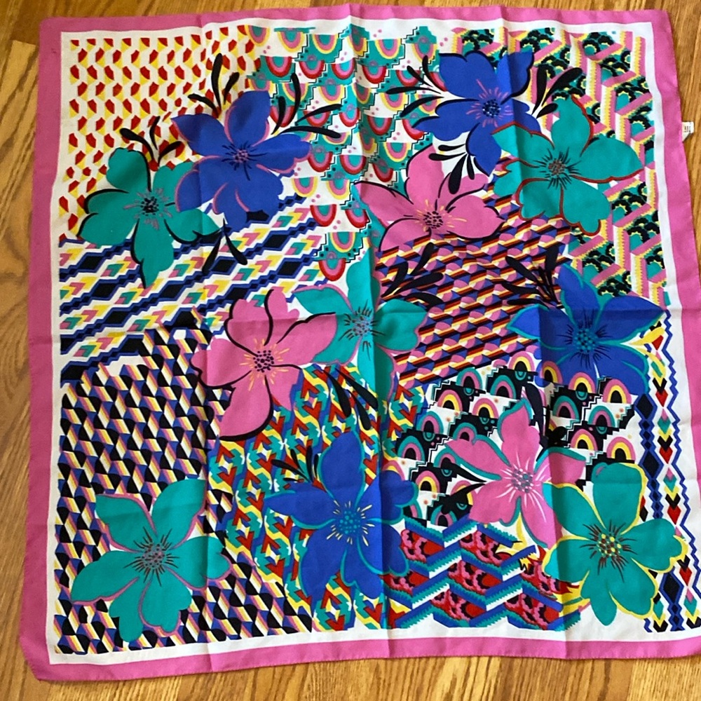 Colorful Floral Assorted Designs Print Scarf